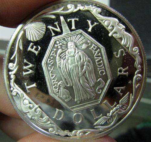 British Virgin Islands 20 Dollars 1985 silver proof coin - in box