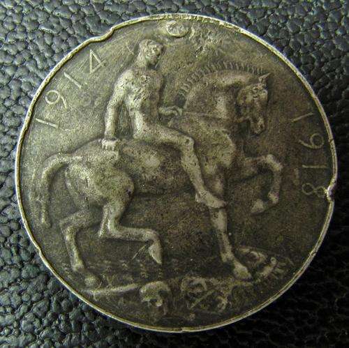 WWI War Medal, Full size, awarded to PTE. CE Turner  ESSEX REG