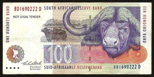 SA 100 Rand (CL Stals 2nd issue) 1994 in F condition *Rare*