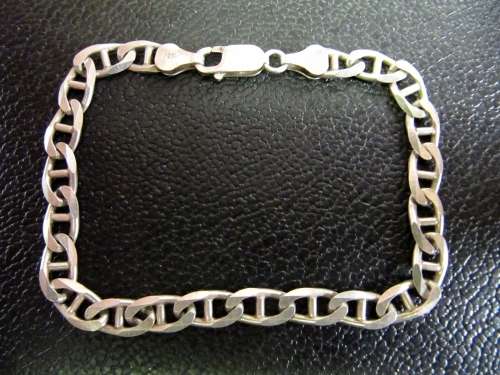 Silver 'Anchor Mariner Chain' bracelet(21.5cm)