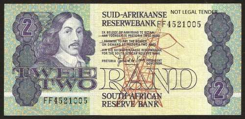 SA 2 Rand (G de Kock 3rd issue) 1988/89 in EF+ to aUNC condition - more than one available