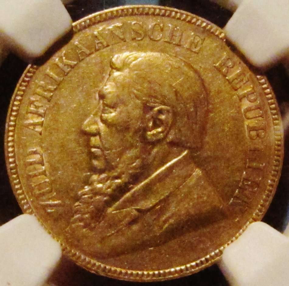 1897 Pond NGC Graded AU50-RARE KRUGER GOLD with GREAT LUSTRE!!