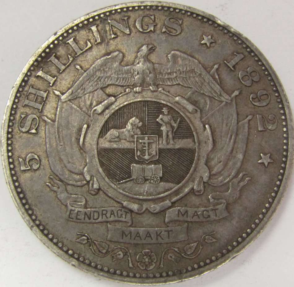 1892 ZAR 5 Shillings Single-Shaft