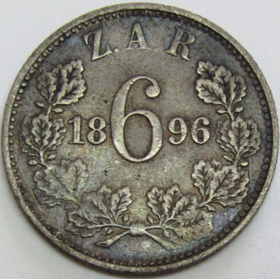 1896 ZAR 6 Pence