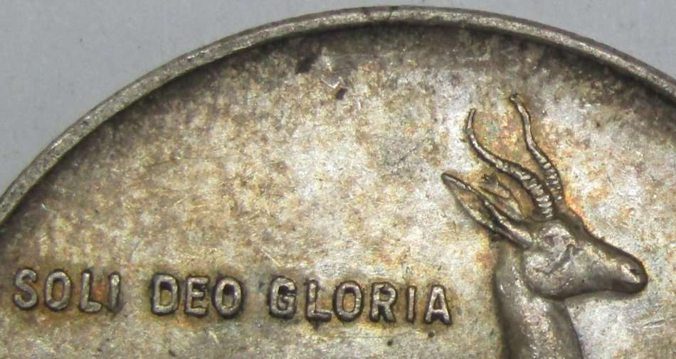 1966 Republic of South Africa  Silver Rand "TAGGED EAR"