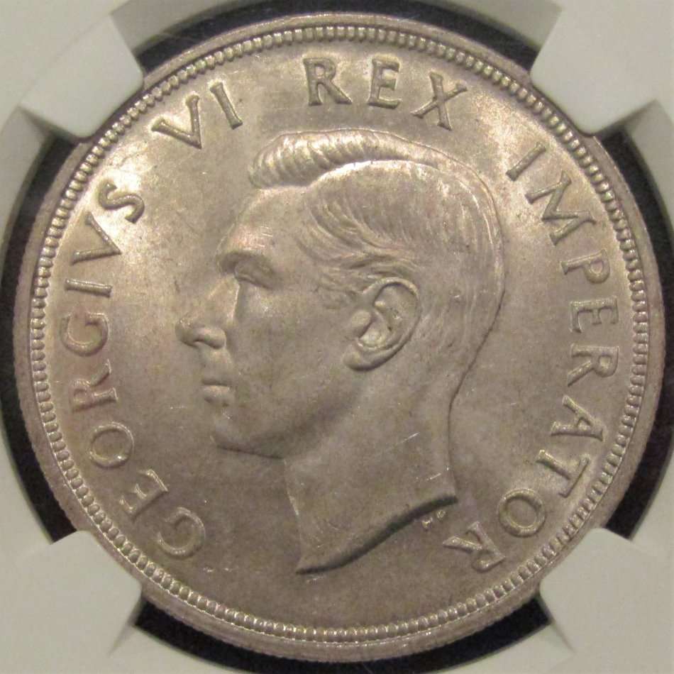 1947 Union of South Africa 5 Shillings NGC graded MS63-CRAZY R1 START!!!