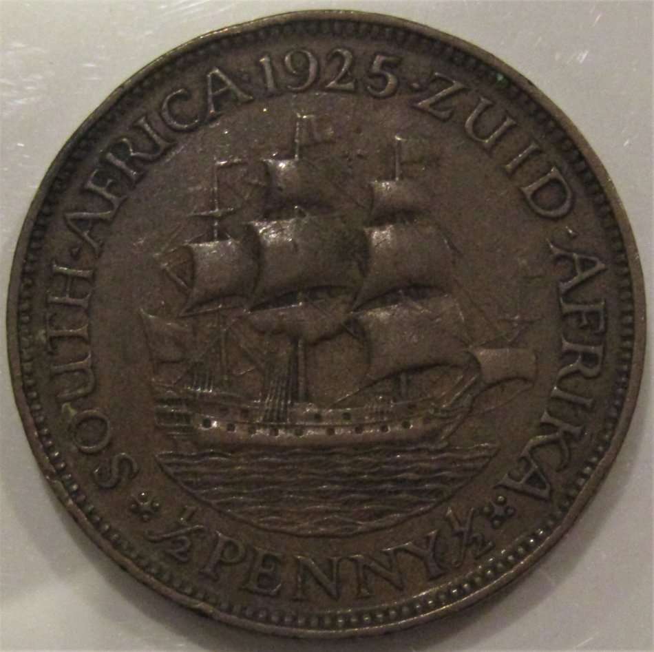 1925 Union of South Africa 1/2 Penny