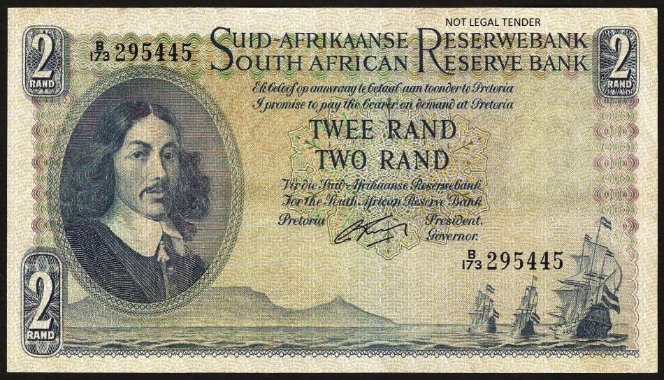 SA 2 Rand 1962 (Rissik 1st Issue)Afrikaans,
