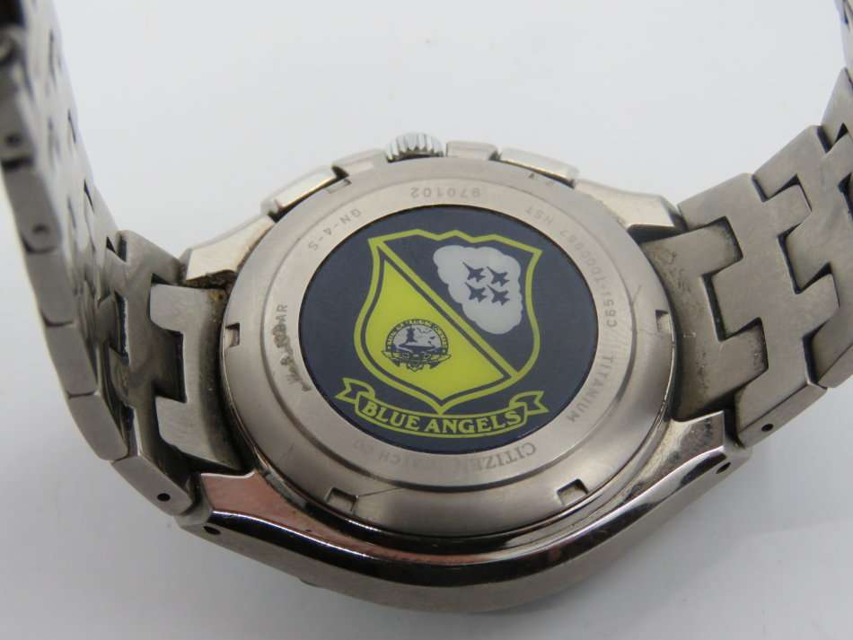 Citizen Eco-Drive Skyhawk Blue Angels Titanium