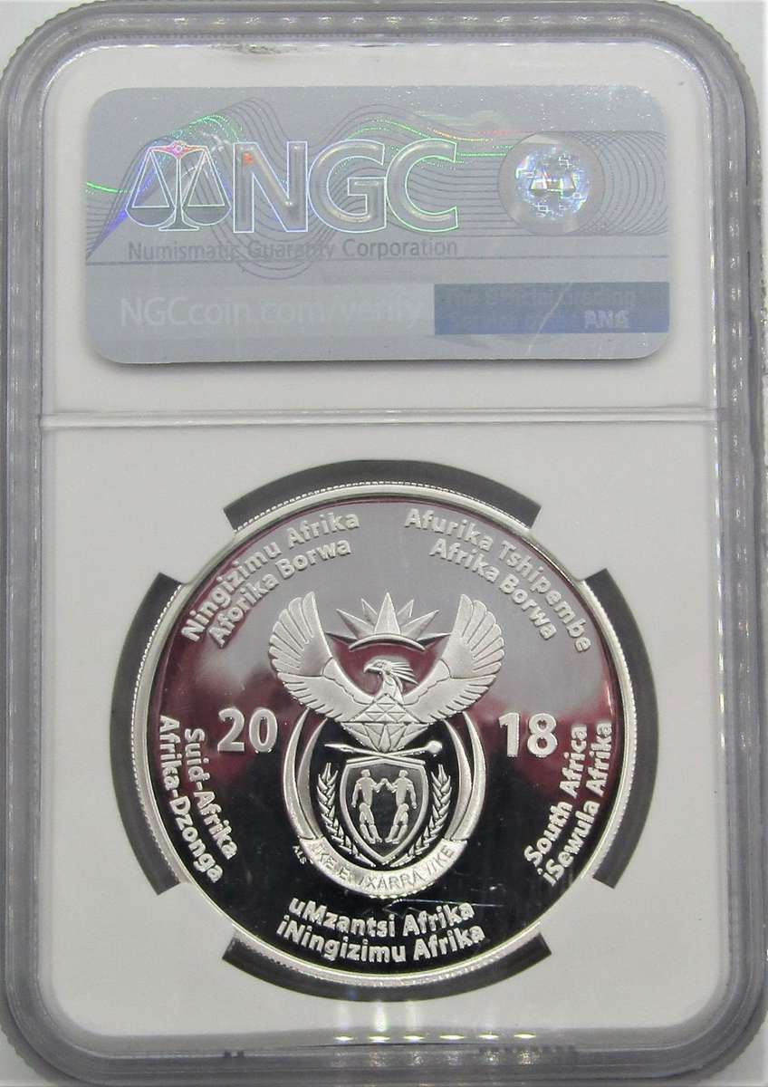 2018 Nelson Mandela 100th Anniver.of Birth Silver R50 "First Releases" NGC Graded PF69 Ultra Cameo