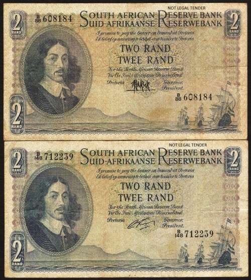 SA 2 Rand 1961-1965 - Both Signature Variants