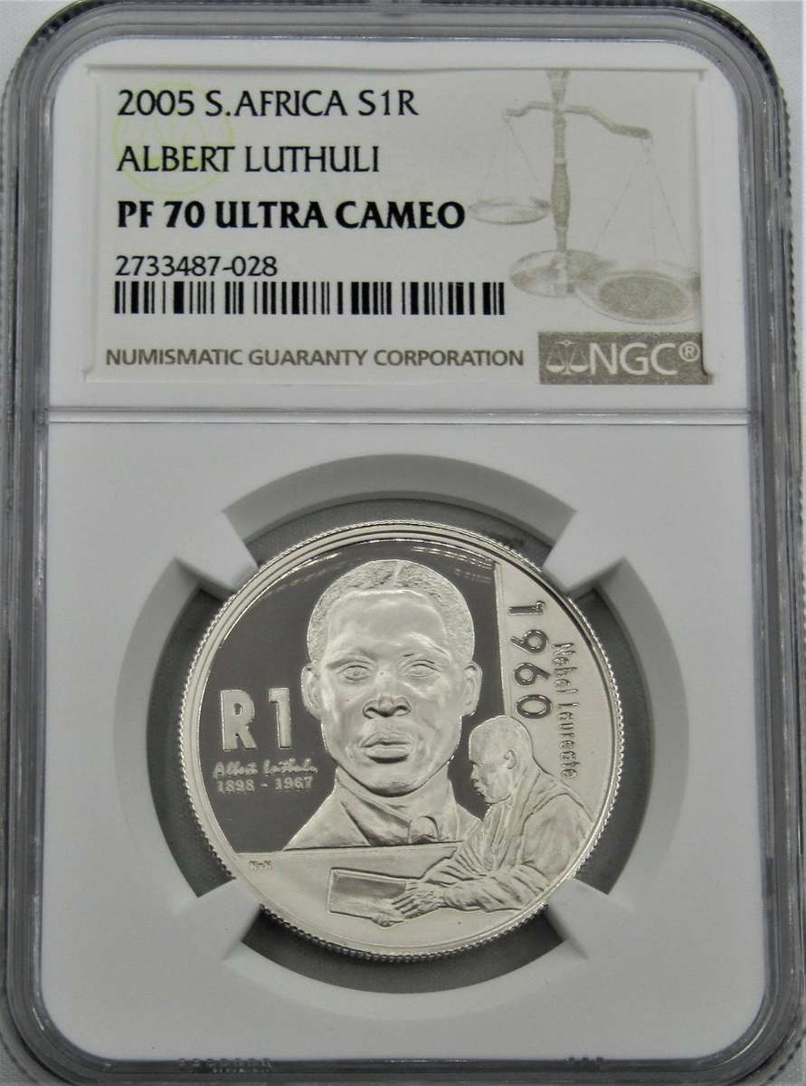2005 Albert Luthuli SR1 NGC Graded PF70 Ultra Cameo-FINEST KNOWN