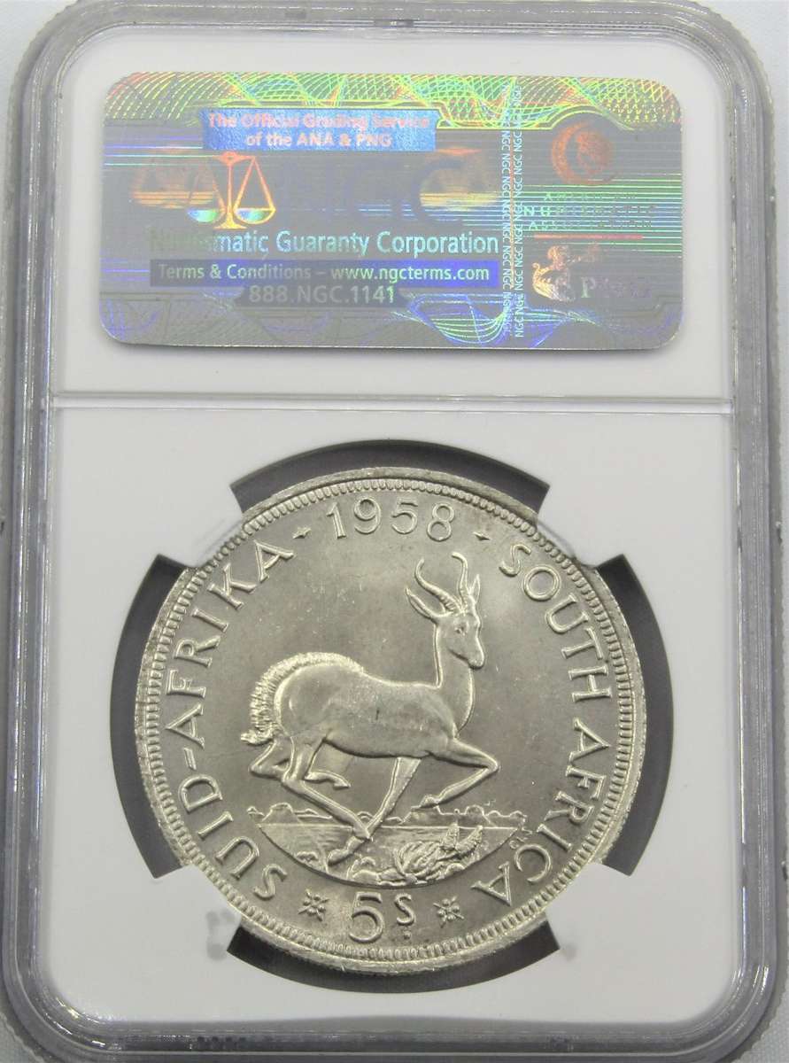1958 Union of South Africa 5 Shillings MS63