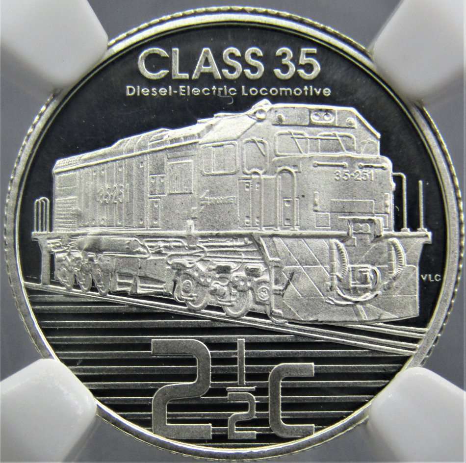 2013 Silver 2.5 Cents DIESEL CLASS 35 DURBAN COIN SHOW  PF69 ULTRA CAMEO FINEST KNOWN
