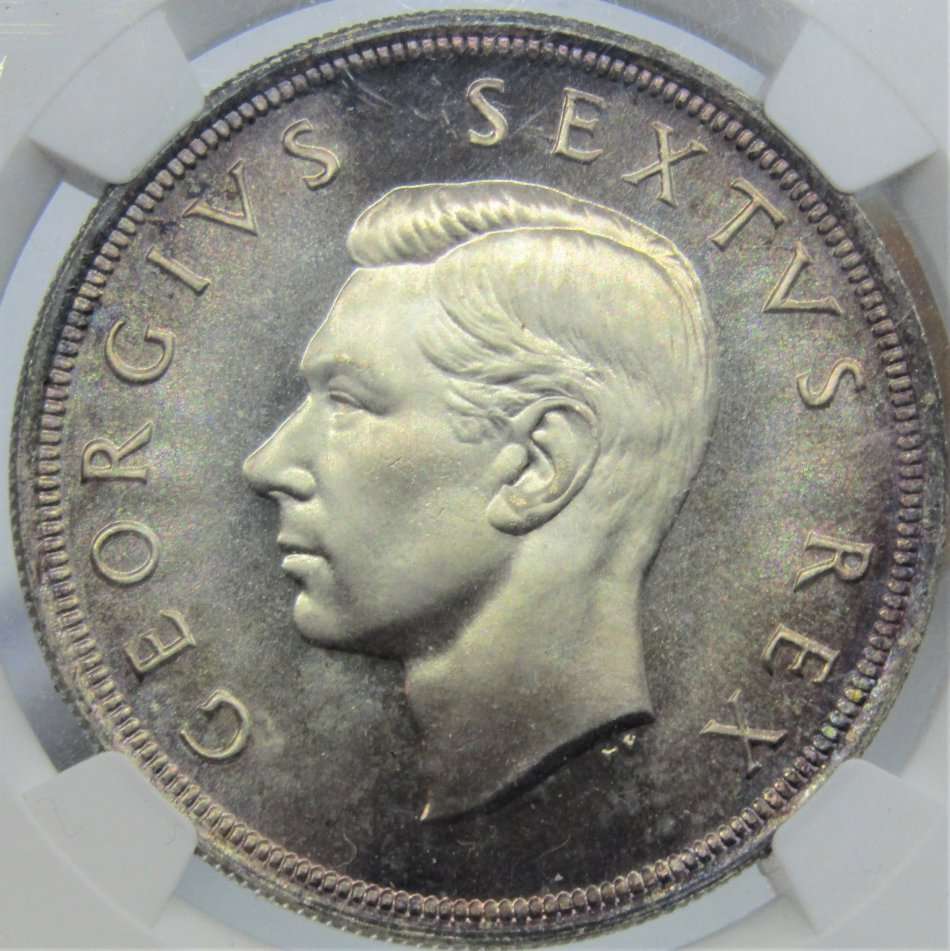 1950 Union of South Africa 5 Shillings NGC Graded PROOF 66