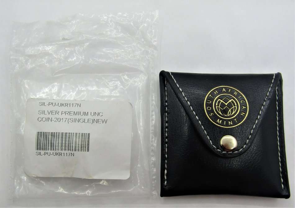 2017 Silver 1 Ounce Krugerrand 50th Anniversary  Premium Uncirculated with COA and Leather Pouch