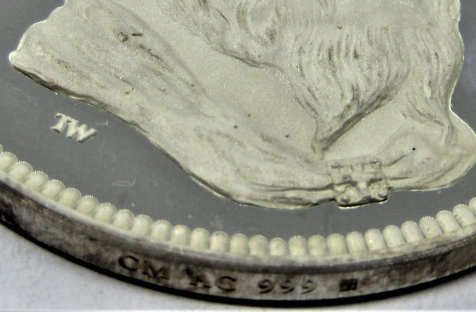 Beautiful Proof Cameo 999 Silver medallion "Edgar 959-975" 20g fine silver