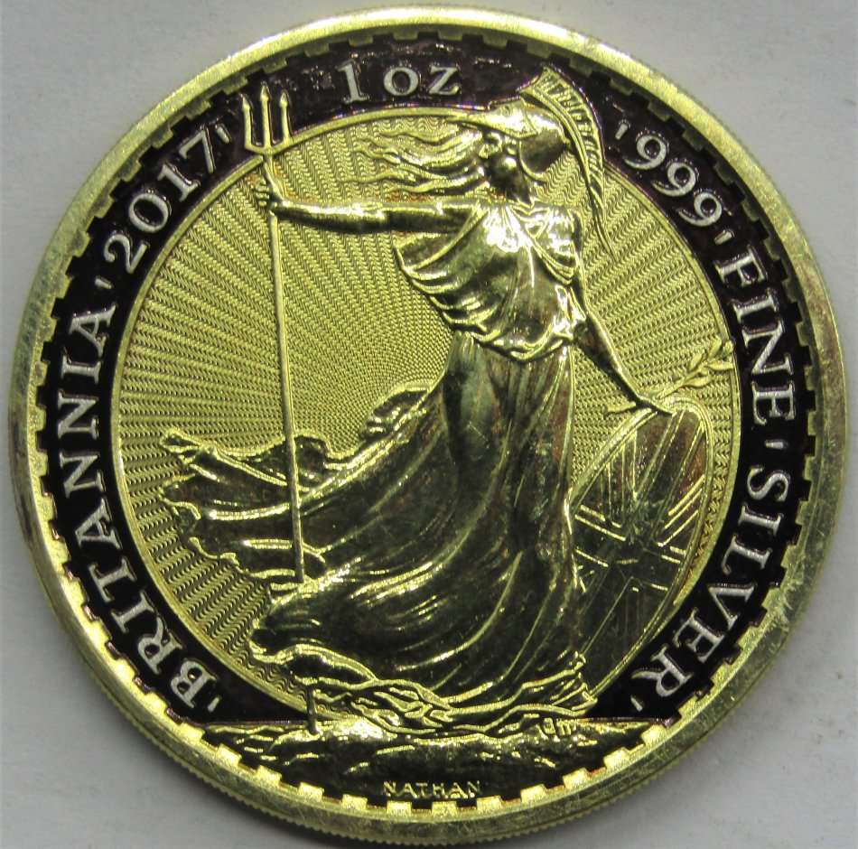 2017 Britannia  1 Ounce 999  Silver  2 Pounds from the "Midnight Dawn Collection"