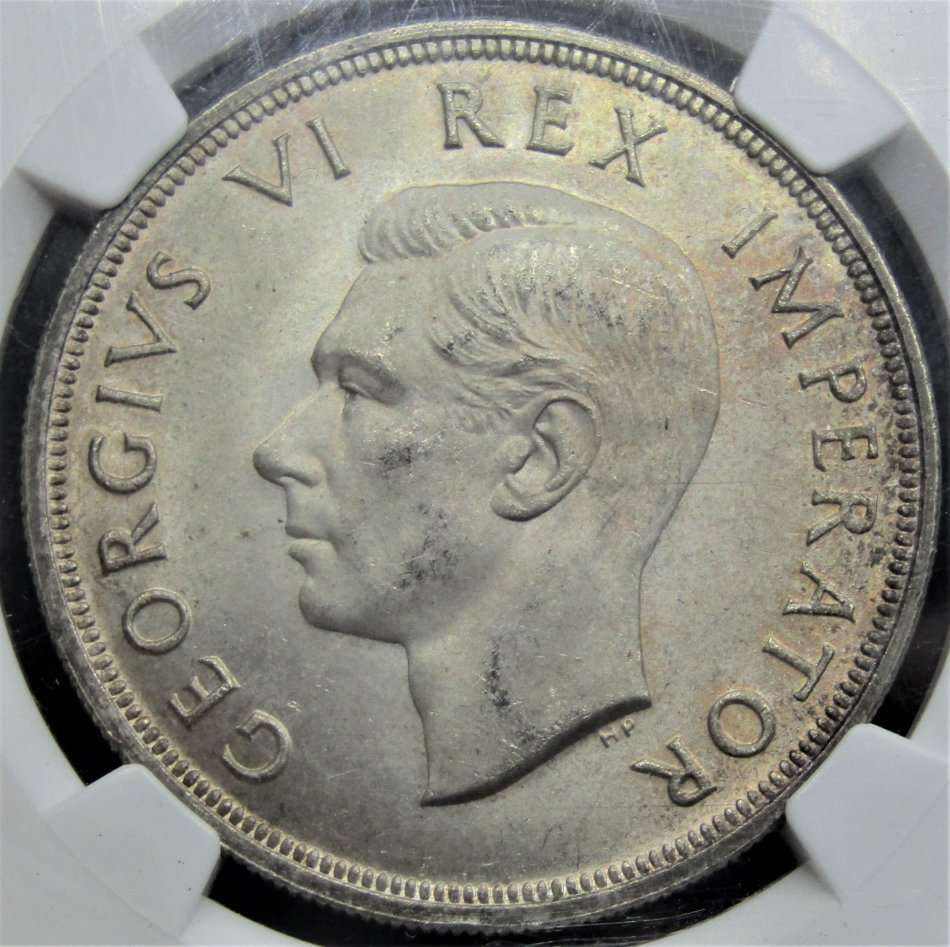 1947 Union of South Africa 5 Shillings NGC Graded MS63