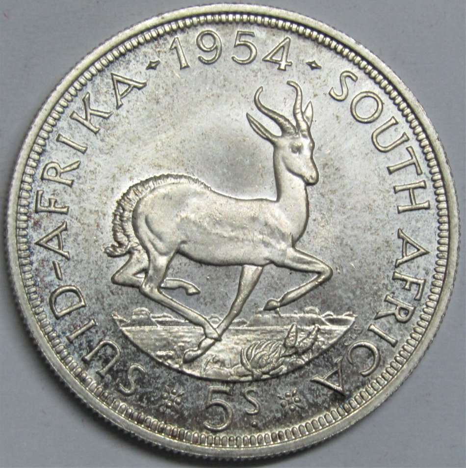 1954 Union of South Africa 5 Shillings GEM PROOF