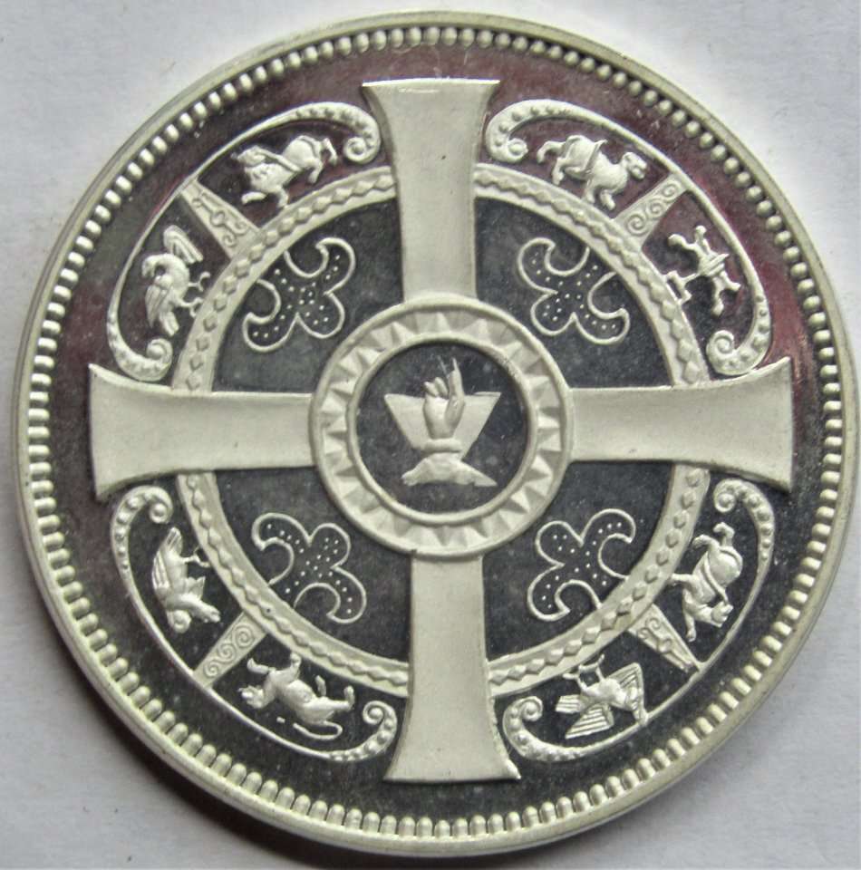 Beautiful Proof Cameo 999 Silver medallion "Edgar 959-975" 20g fine silver