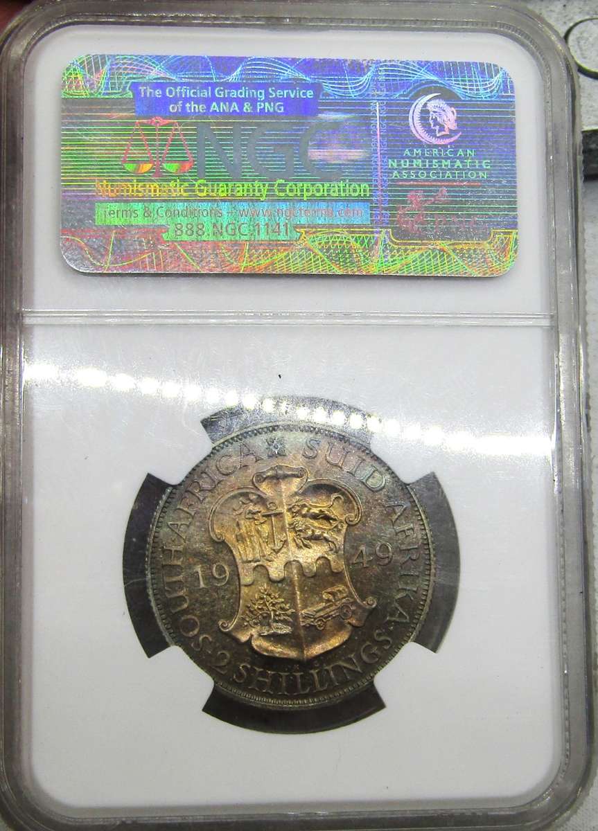 1949 Union of South Africa 2   Shillings NGC PF66-Gorgeous low mintage(800) Beauty