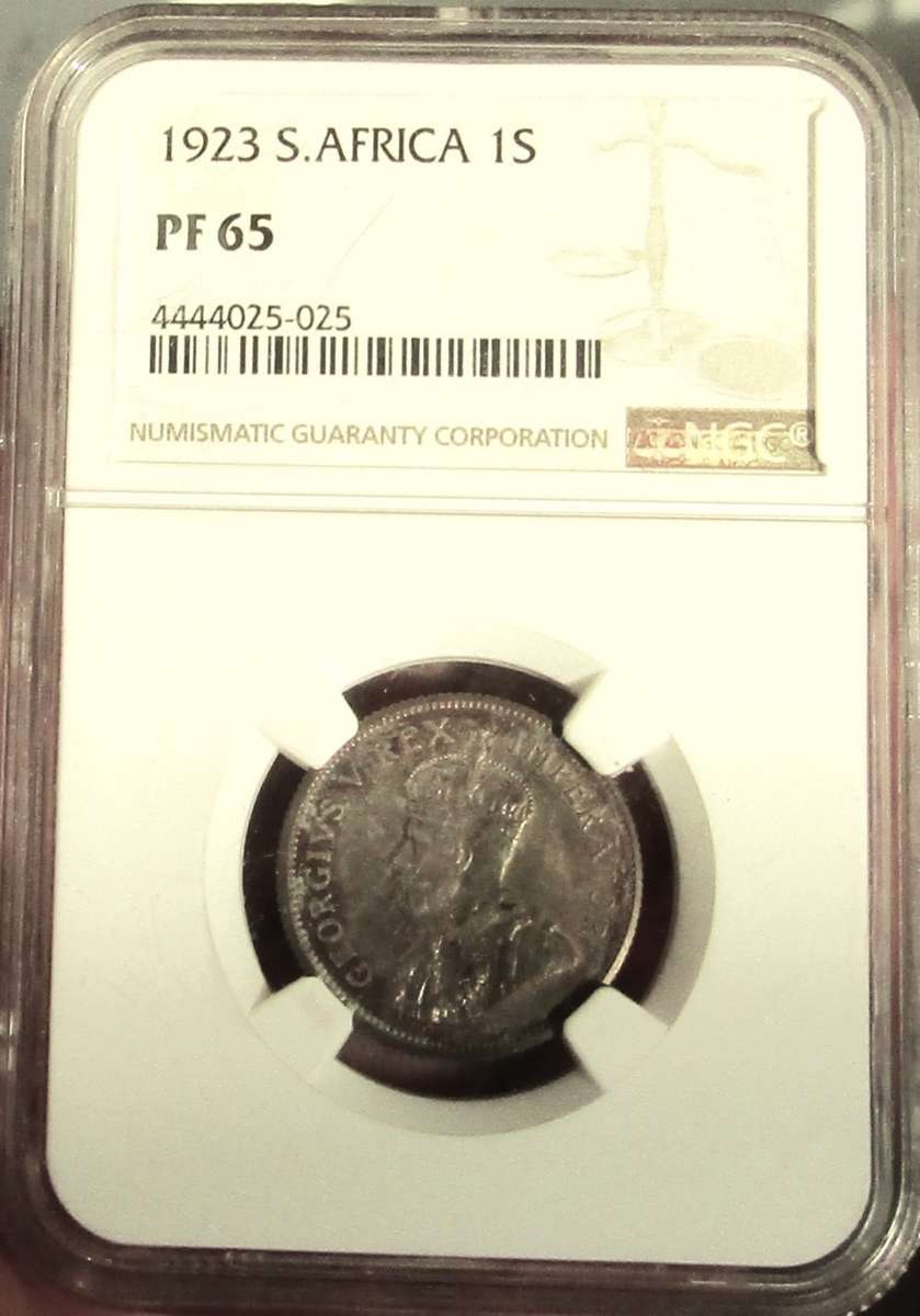 1923 Union of South Africa 1 Shilling NGC PF65