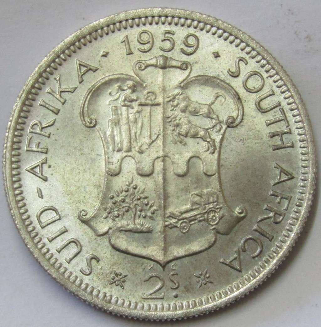 1959 Union of South Africa 2 Shillings UNC