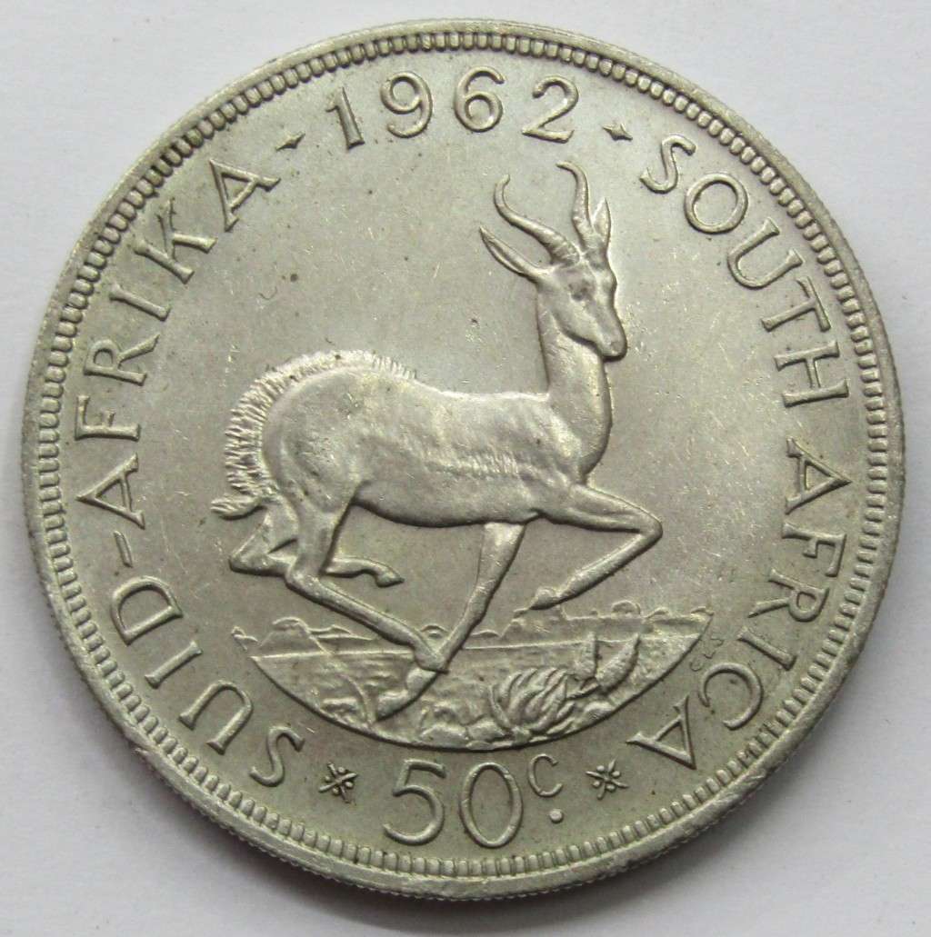 1962 Republic of South Africa 50 Cents