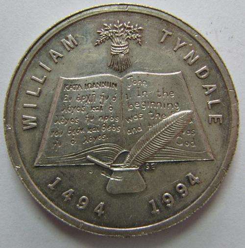 Bibliathon  Medallion William Tyndale 1494-1994 -20.0g 0.999 Silver