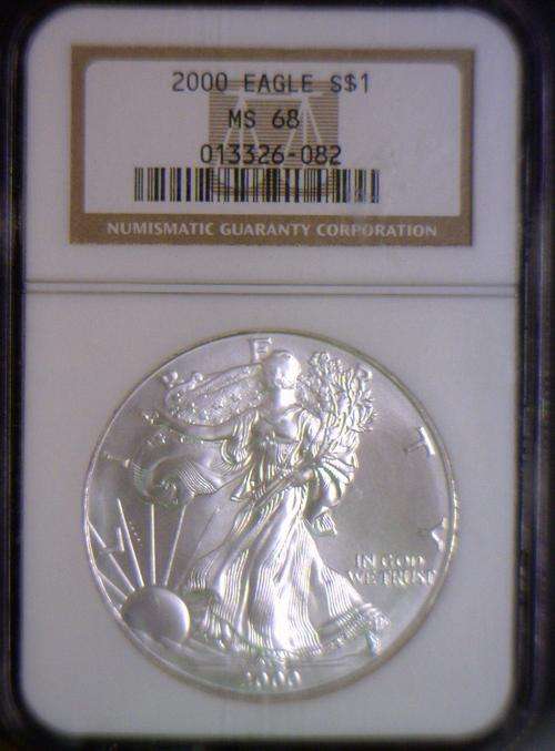 2000 Silver Eagle NGC GRADED MS68!!!@Crazy R1 start!!!!