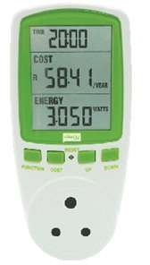 Efergy monitoring socket that helps you identify appliance usage