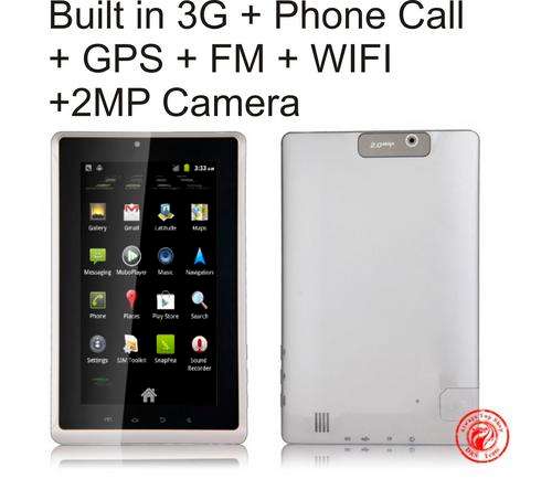 HOT SALE!!! Mediatek 7 inch Tablet PC - Built in 3G,Phone Call,GPS,FM