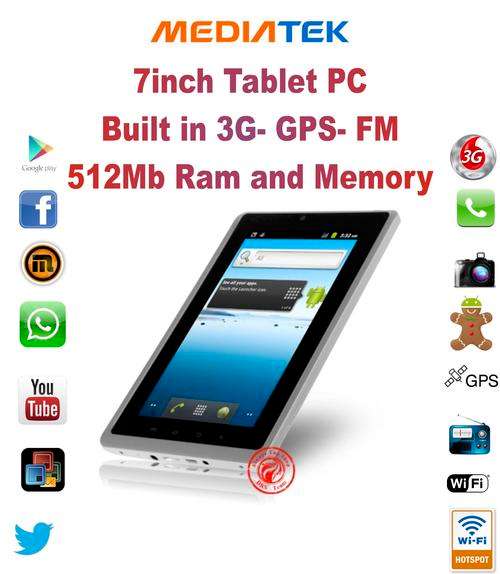 SALE!! Mediatek 7 inch Tablet PC - Built in 3G,Phone Call,GPS,FM