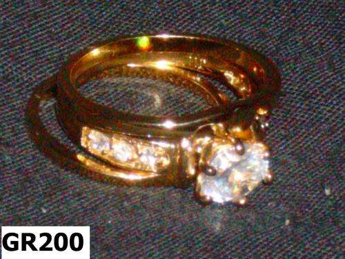 Stunning goldplated 3 piece ring