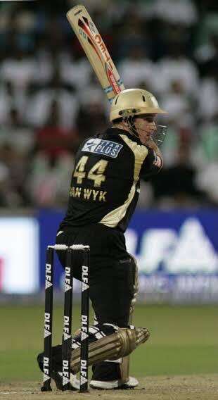 Cricket Frame Vintage IPL KKR Signed Morné van Wyk