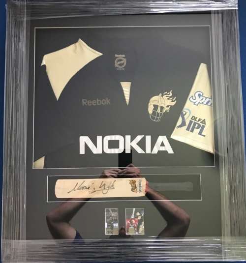 Cricket Frame Vintage IPL KKR Signed Morné van Wyk