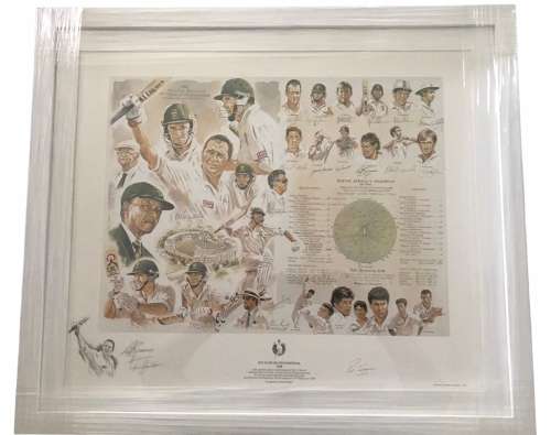 Cricket Frame Limited Edition Signed By Pat Symcox and Mark Boucher