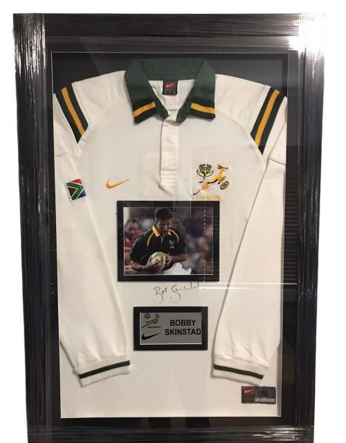 Rugby Jersey Replica Signed Bobby Skinstad Framed