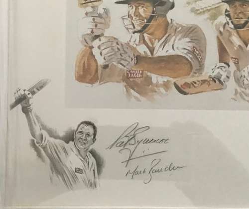 Cricket Frame Limited Edition Signed By Pat Symcox and Mark Boucher