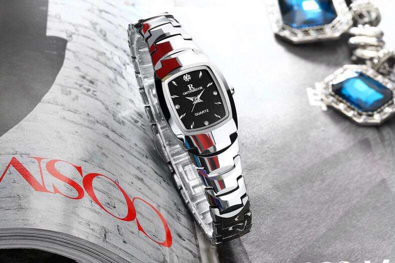 Women Lady Dress Analog Quartz Watch with Stainless Steel Band, Casual Fashion Waterproof Watches