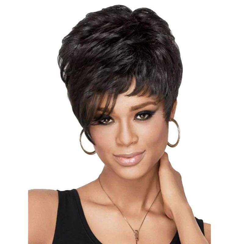 Short Hair Wigs Pixie Cut Black Wigs for Black Women Glueless Wigs for African America