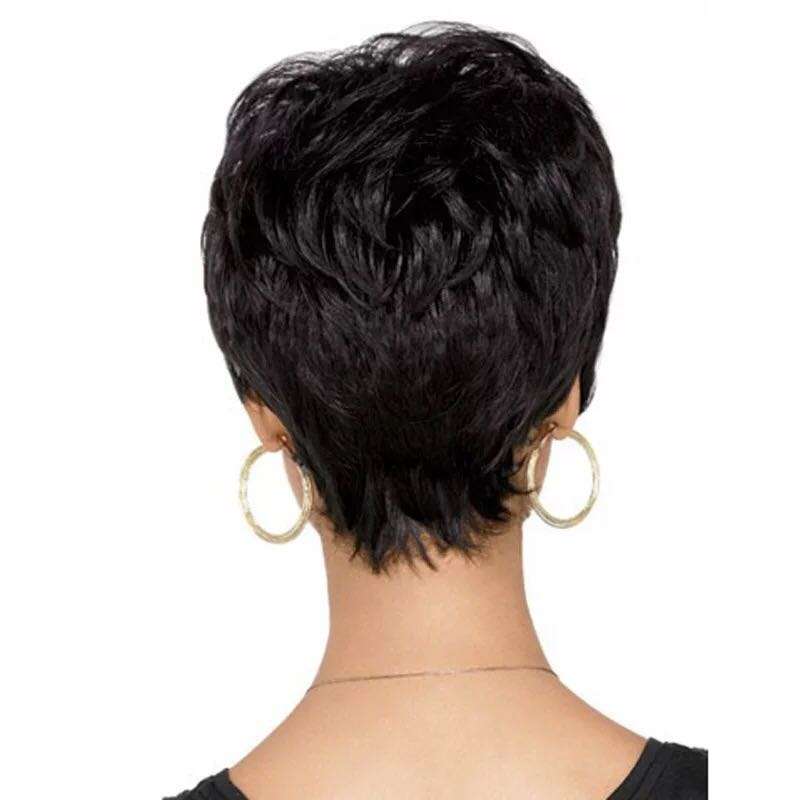 Short Hair Wigs Pixie Cut Black Wigs for Black Women Glueless Wigs for African America