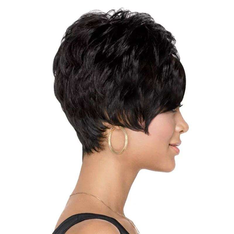 Short Hair Wigs Pixie Cut Black Wigs for Black Women Glueless Wigs for African America