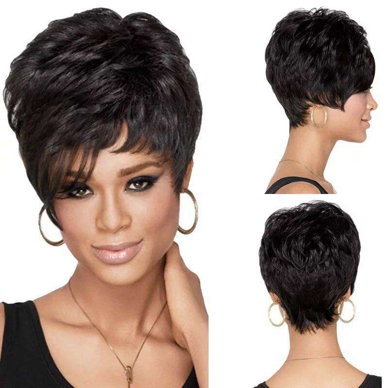 Short Hair Wigs Pixie Cut Black Wigs for Black Women Glueless Wigs for African America