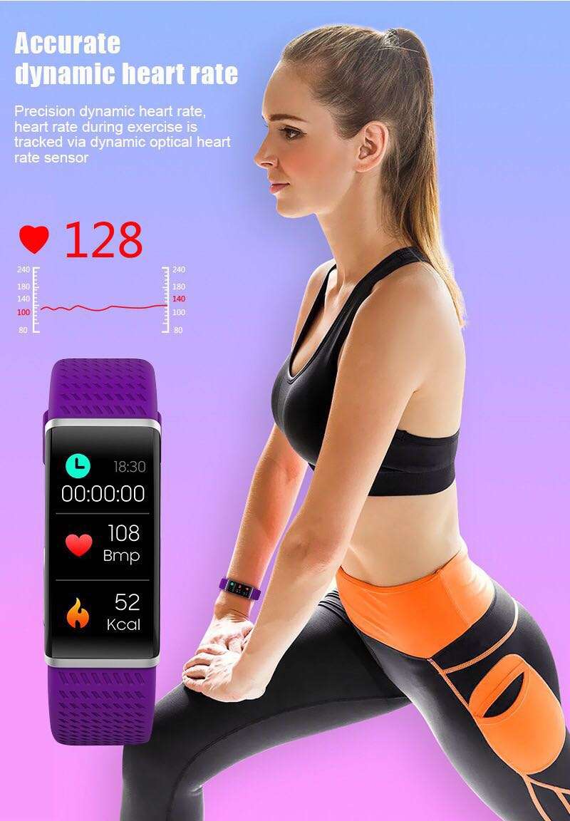 Fitness Tracker Activity Tracker Watch Heart Rate Blood Pressure Monitor Bluetooth Smart Watch