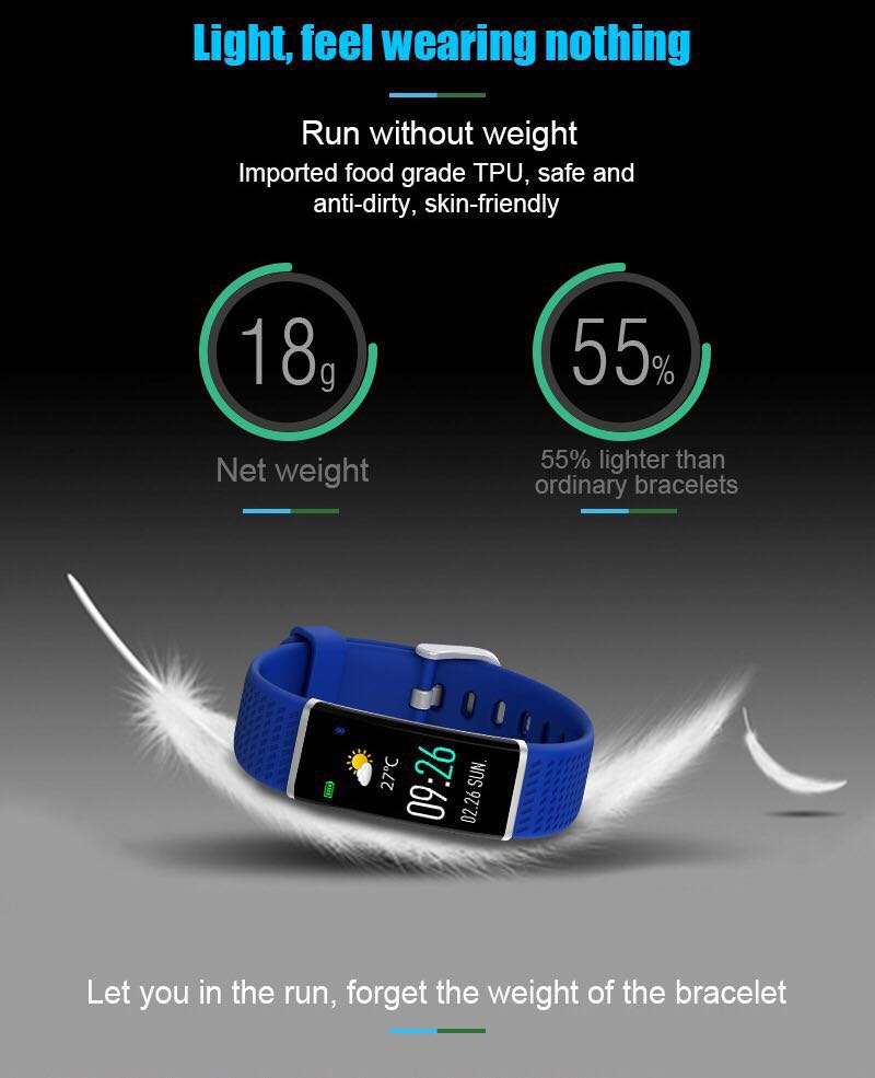Fitness Tracker Activity Tracker Watch Heart Rate Blood Pressure Monitor Bluetooth Smart Watch