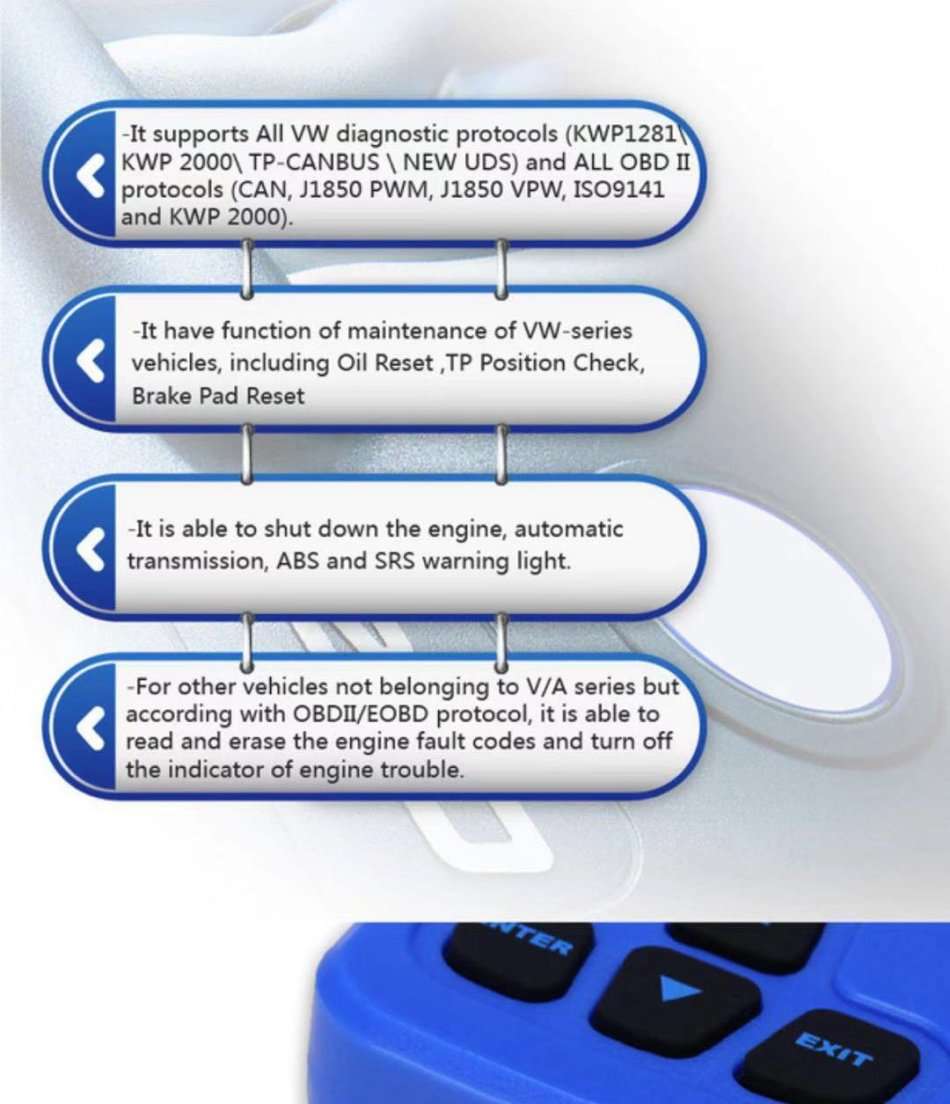AUTOPHIX V007 Code Reader Diagnostic Scanner Oil Reset TP Position Check Brake Pad Res