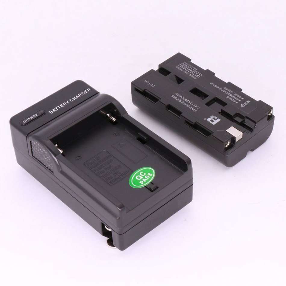 7200mAh Li-ion NP970/F960Replacement Battery(2 Pack) with Recharge Charger for SONY