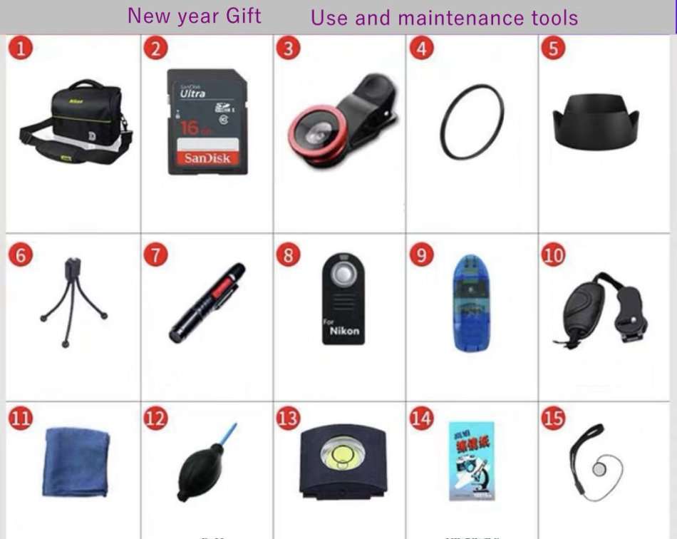 Nikon D5300 24.2 MP CMOS Digital SLR Camera+Nikon 18-55mm lens with 15 New year Gifts